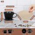 Segarty Black Ceramic Pour Over Coffee Dripper Set, Single Cup with 200PCS Size #2 Cone Coffee Filters