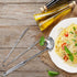 Set, Patelai Stainless Steel Spaghetti Spoon and Pasta Tongs Long Handle Noodle Server Tools with Drain Holes, Non-slip