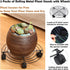 3 Packs 13.8 Inches Large Metal Plant Caddy with Wheels Plant Dolly Heavy Duty Rolling Plant Stand with Casters