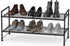 2-Tier Simple Houseware Stackable Mesh Shoe Rack, Black