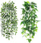 Der Rose 2Pcs Fake Plants Artificial Potted Faux Hanging Ivy Vines Plants