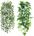 Der Rose 2Pcs Fake Plants Artificial Potted Faux Hanging Ivy Vines Plants