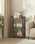 3-Tier 9.4 15.7 30.1 Inches, ULLS098K02 VASAGLE Bookshelf, Bookcase with Steel Frame, Book Shelf for Living Room, Home