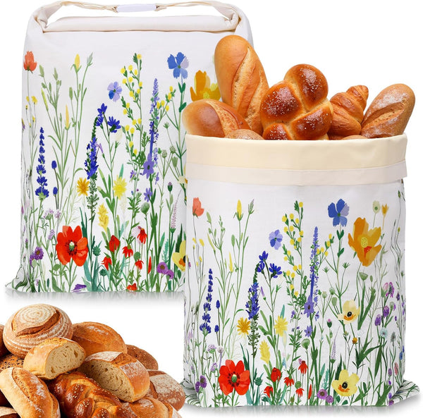 Yiyiring 2 Pcs Beeswax Bread Bags for Sourdough Reusable 13 x 17 Large
