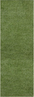 Waterproof Easy-Clean Solid Grass Design Indoor/Outdoor Rug, 2'7'' x 4', Green Runner