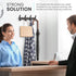 Matte Black Coat Rack Wall Mount, 12 Inch Stainless Steel Hook Rail with 4 Double Hooks for Entryway Organizer