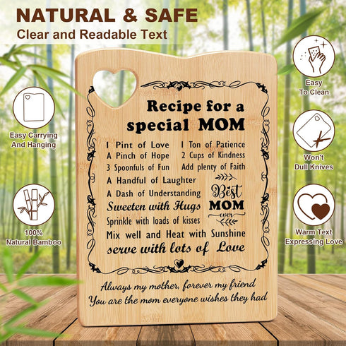Mothers Day Gifts for Mom - Birthday & Thank You Gifts, Mom Cutting Board Set, Kitchen Decoration Gifts for Mother