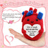 Mini Encouragement Gift for Women Men Emotional Cheer Up Support Handmade Crochet Heart for Coworkers Friends Teachers