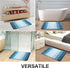 OLANLY U-Shaped Toilet Rugs 24x20 - Extra Soft Absorbent Microfiber Non-Slip Plush Shaggy Bath Mat in Peacock Blue