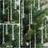 Lumiti 12pcs Crystal Icicle Christmas Tree Ornaments, Glass Beads Hanging Chandelier Pendants for Christmas Party