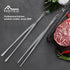 Hotec Stainless Steel Kitchen Tweezers, Professional Tongs for Cooking, Extra-Long Food Tweezers, Set of 2