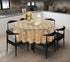Simhomsen Beige Embroidered Lace Tablecloth - 72 Inch Round