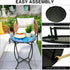 Fashion&cool 14 Inch Patio Side Table for Small Space, Weather Resistant Metal Side Table, Small Round End Table Accent