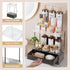 Delamu 2-Tier 2-Drawer Bathroom Organizer Countertop, Multi-Purpose Makeup Organizer, Elegant Black