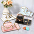 JIEYAO Set 4, 10 Oz/ 310 ml Handbag Coffee Mugs of Handbag Ceramic Tea Cup, Cute Purse Gift Mug with Saucer Spoon