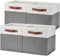 Temary 4 Pack Cube Storage Bins, 11×11 Fabric Storage Baskets with Handles, Collapsible for Shelf