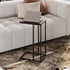 WLIVE Small Side Table, C Shaped End Table for Couch, Sofa and Bed, Tv Tray Table That Slides Under for Living Room