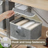 ENUMAIL Closet, 10.2x7.9x6.7 Storage Boxes, Collapsible Storage Bins with Lids, Cotton and linen cloth Storage Baskets