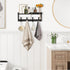 dreampossible Coat Rack Wall Mount with Shelf, Coat Hanger Wall Mount with Key Hooks and Mail Holder, Wood Entryway