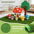 Wrzuzs 4Packs 6x6 Inch Artificial Grass for Fairy Garden Accessories and Miniature Dollhouse Decor, Fake Grass