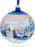 1869 'The Magpie' by Claude Oscar Monet Glass Ball Christmas Ornament, 4 Inches