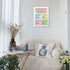 PHAMTE Happiness Chemicals Positive Mental Health Wall Art, Happy Chemicals Wellbeing Print Framed Canvas Painting