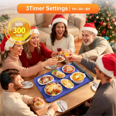 4 8 Warming Mat for Food,Food Warming Trays with Temperature Levels Seconds Heating Tech,Silicone Electric Warmer