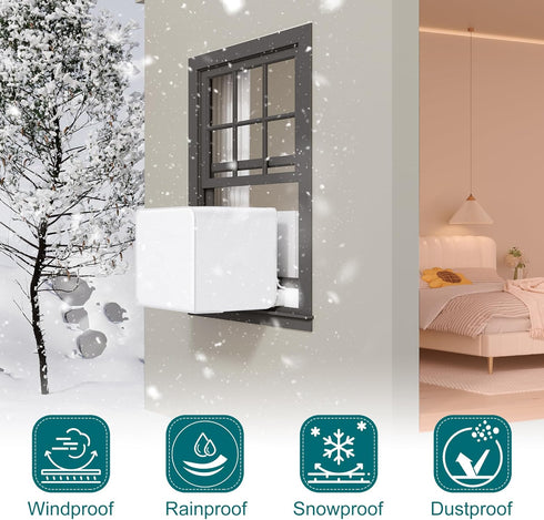 Window Air Conditioner Insulation Cover for U-Shaped AC Units, Universal Fit for 8000/10000/12000 BTU