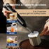 2024 YSSOA Electric Milk Frother Handheld with Stainless Steel Stand Battery Operated Whisk Drink Mixer for Coffee