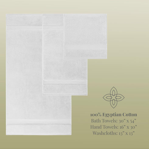Pack 6 100% 600 13 13 Aston & Arden Egyptian Wash Cloths - of - Oversized Ultra Soft Thick & Absorbent, Ringspun