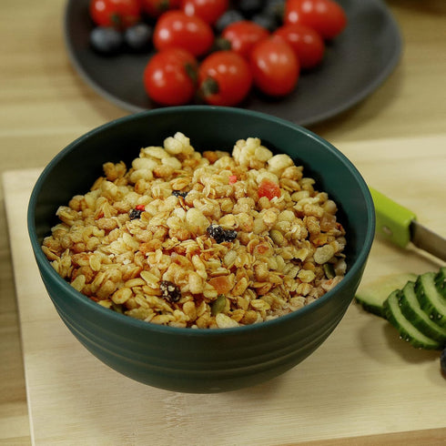 shopwithgreen Plastic Cereal Bowls Set of 4, 24 OZ Dark Coastal, Reusable for Kitchen, Microwave and Dishwasher Safe