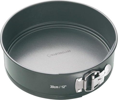 MasterClass KCMCHB45 30 cm Springform Cake Tin, 12 Inch Extra Large Round Pan, Grey, PFOA Non Stick