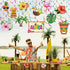 Outus 30 Pieces Hawaiian Luau Birthday Party Hanging Swirl Decorations, Tropical Palm Flamingo Foil Ceiling Decor