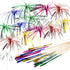 Penta Angel Foil Firework Cupcake Toppers, 50Pcs 9 Inch Multicolor Cake Cocktail Food Fruit Drinks Picks for Party