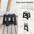 Vigar Compact Step Stool, Foldable 12-1/2-inch Non-Slip Stool for Adults up to 330 Pounds, Rococco Black