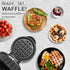 Mini Waffles Maker, Small Waffle Irons Non-stick, Breakfast Belgian Waffles, Mini Waffle Iron Make Waffle in Minutes, Portable Pancake Maker Machine for Kid, Easy to Clean, 5 Inches Wide, Black by UVFAST