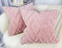 Set 2 28x28,Soft of Faux Fur Extra Large Pink Throw Pillow Covers Checkborad Pattern Decorative Boho Pillow Cover Case