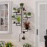 GcdPai 5-tier Rotating Window Plant Shelves indoor Metal Plant Stand, Wall Plant holder for Multiple Plants indoors