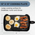 OVENTE Electric Griddle with 16 x 10 Inch Non-Stick Cooking Surface, Adjustable Thermostat for Indoor Grill - Black