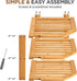 3 Countertop 10 10 9.5 Inch, Counter, Plate Organizer for Cabinet - Tier Bamboo Corner Shelf Cabinet Organizer