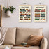 HKTZM 16x24 Inch,Vintage Nursery,Set 2 Steam Trains Wooden Poster Hanger Frame Train Locomotives Hanger Poster,Rail