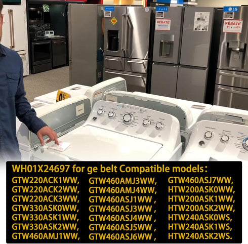 GE Washer Washing Machine Drive Belt WH01X24697, New Replacement Part