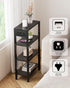 TB01BK080 TUTOTAK Narrow Side Table with Charging Station,Small End Table with USB Ports and Outlets, Skinny Sofa