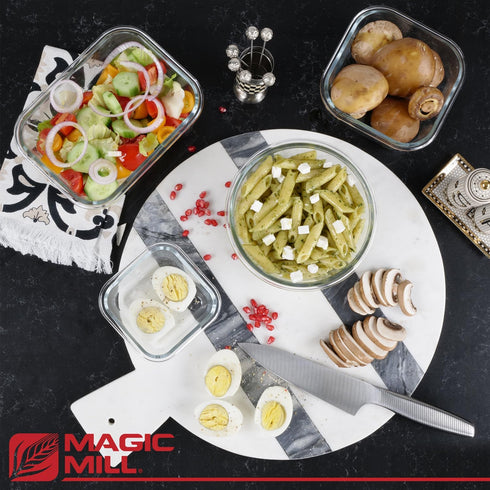 Magic Mill 24pc Glass Storage Containers Set with BPA-Free Airtight Locking Lids for Food Storage & Meal Prep