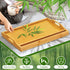 Lesnople Tray Table for Bed, Bamboo Breakfast Tray with Folding Legs and Handles, Natural Color Bed Tray with Media