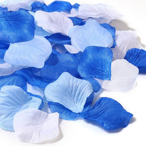 Syhood 1,600 Pcs Artificial Fake Rose Flower Petals for Wedding Decoration, Aisle Scatter, Birthday Party (Dark Blue)