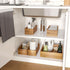 Seville Classics Bamboo Wood Storage Bins - Organizer Boxes for Kitchen, Pantry, Closet, Office (5 Piece 3-Size Set)