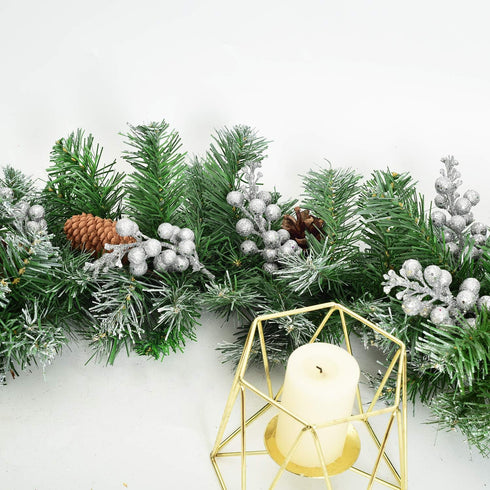 Lvydec 16pcs Christmas Glitter Berries Stems, 7.8" Artificial Picks for Christmas Tree Ornaments & DIY Wreath