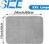 2 Pack Large Dish Drying Mat,24x17 Inch Absorbent Microfiber Dishes Drainer Mats,Dish Drying Pad for Countertops,Sinks,Draining Racks(Gray)