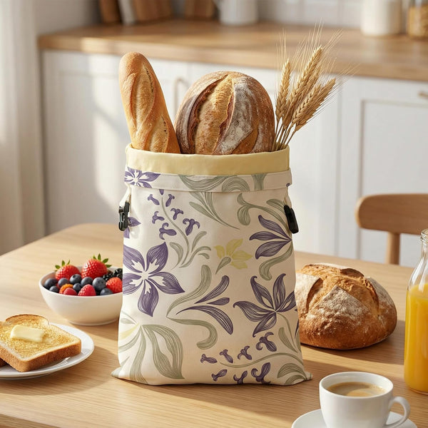 Holaraon Reusable Beeswax Bread Bags for Homemade, Natural Linen Sourdough Bread Storage Bag